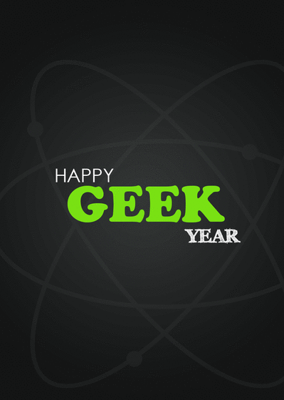 Carte Happy Geek Year : Envoyer une Carte De Voeux 2020 